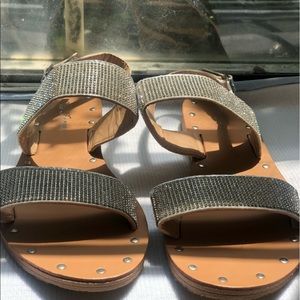 Silver studded sandals